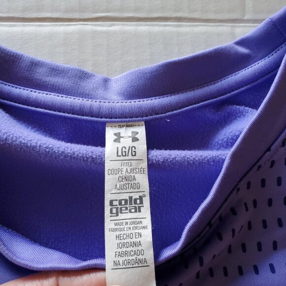 Under Armour Purple Long Sleeve Crew Neck Shirt Cold Gear - Large - Picture 9 of 15